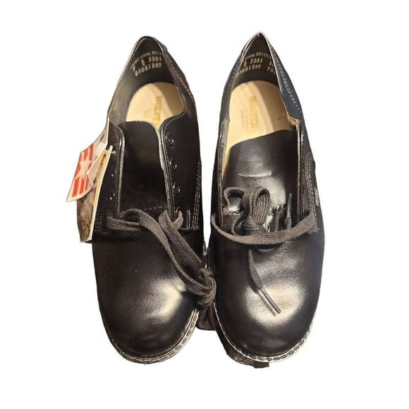 Wolverine vintage Oxford lace up black leather oil resistant shoe size 7 - Picture 3 of 10